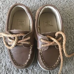 Janie and Jack Brown Loafers, Size 3.